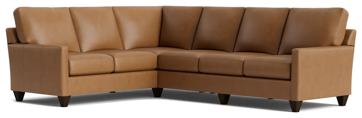 Bassett Furniture C500-L6661SFL True Custom Leather Track Arm L-Shaped Sectional Bassett Furniture C500-L6661SFL True Custom Leather Track Arm L-Shaped Sectional