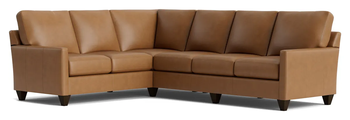 Bassett Furniture C500-L6661SFL True Custom Leather Track Arm L-Shaped Sectional Bassett Furniture C500-L6661SFL True Custom Leather Track Arm L-Shaped Sectional