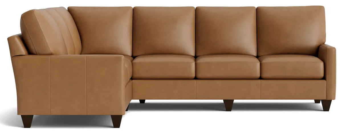 Bassett Furniture C500-L6661SFL True Custom Leather Track Arm L-Shaped Sectional Bassett Furniture C500-L6661SFL True Custom Leather Track Arm L-Shaped Sectional