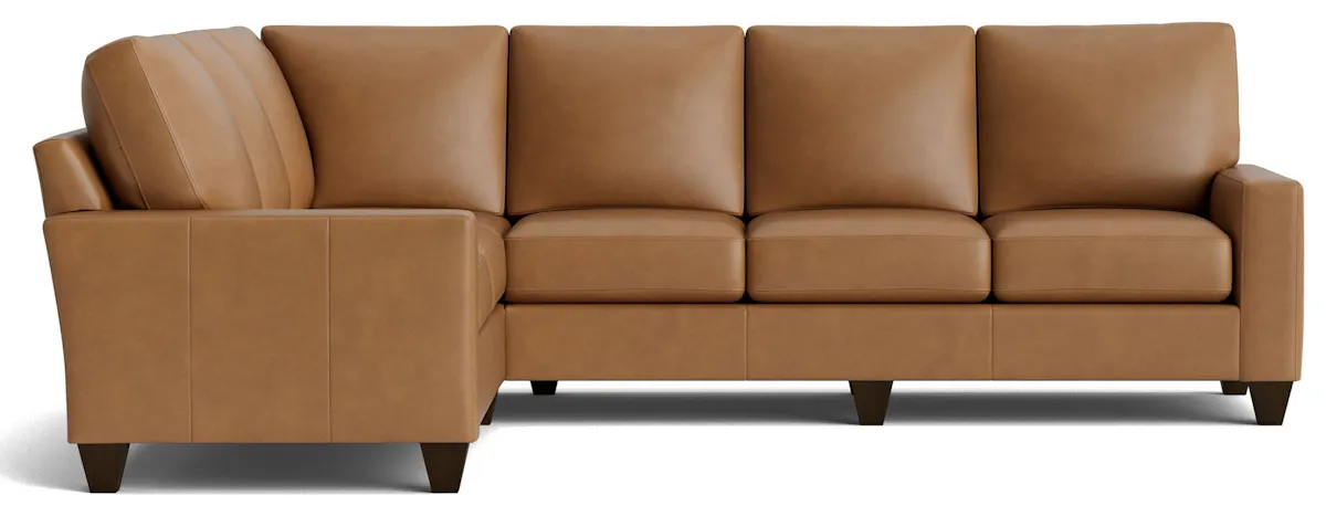 Bassett Furniture C600-L6661SFL Premier True Leather Large Track Arm L-Shaped Sectional Bassett Furniture C600-L6661SFL Premier True Leather Large Track Arm L-Shaped Sectional