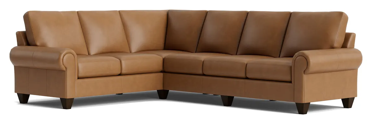 Bassett Furniture C400-L6661SFL True Custom Leather Large Panel Arm L-Shaped Sectional Bassett Furniture C400-L6661SFL True Custom Leather Large Panel Arm L-Shaped Sectional
