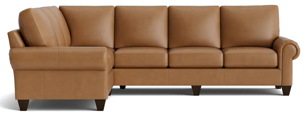 Bassett Furniture C400-L6661SFL True Custom Leather Large Panel Arm L-Shaped Sectional Bassett Furniture C400-L6661SFL True Custom Leather Large Panel Arm L-Shaped Sectional