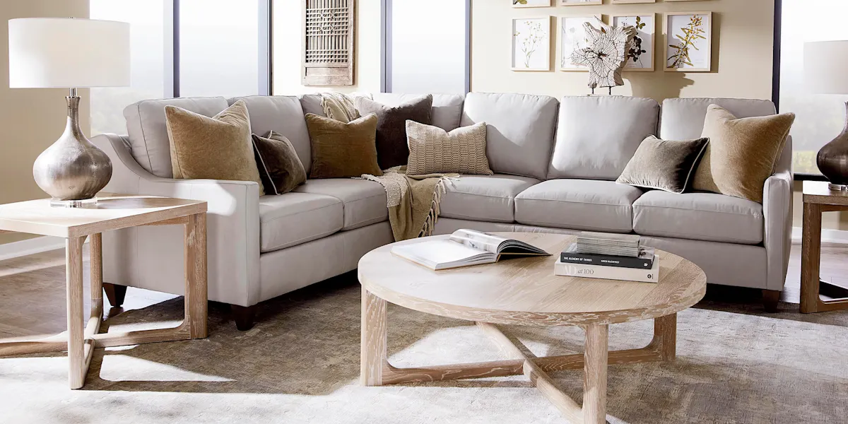 Bassett Furniture C900-L6661SFL True Custom Leather Slope Arm L-Shaped Sectional Bassett Furniture C900-L6661SFL True Custom Leather Slope Arm L-Shaped Sectional