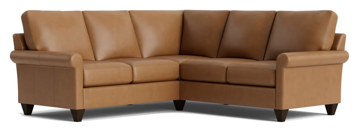 Bassett Furniture C100-L4161SFL True Custom Leather Sock Arm L-Shaped Sectional Bassett Furniture C100-L4161SFL True Custom Leather Sock Arm L-Shaped Sectional