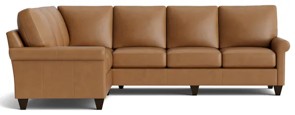 Bassett Furniture C100-L6661SFL True Custom Leather Sock Arm L-Shaped Sectional Bassett Furniture C100-L6661SFL True Custom Leather Sock Arm L-Shaped Sectional