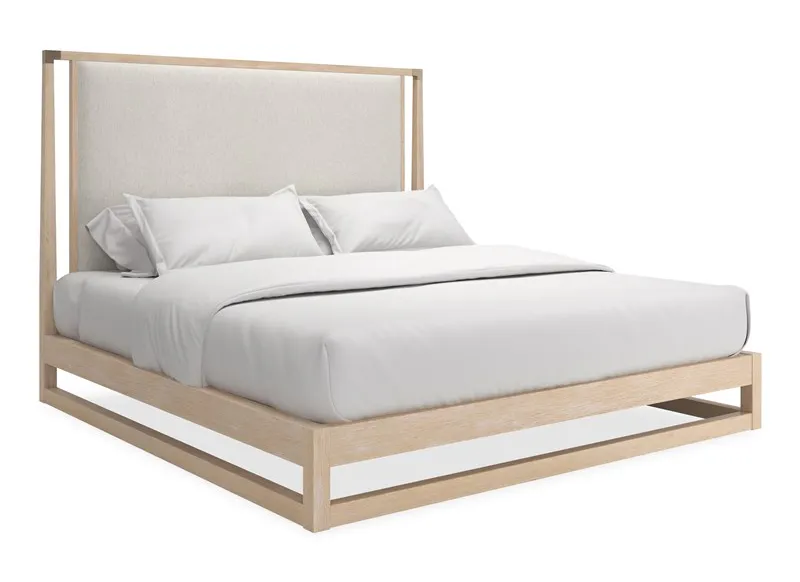 Caracole Furniture CLA-424-122 Pinstripe Uph King Bed Light Caracole Furniture CLA-424-122 Pinstripe Uph King Bed Light