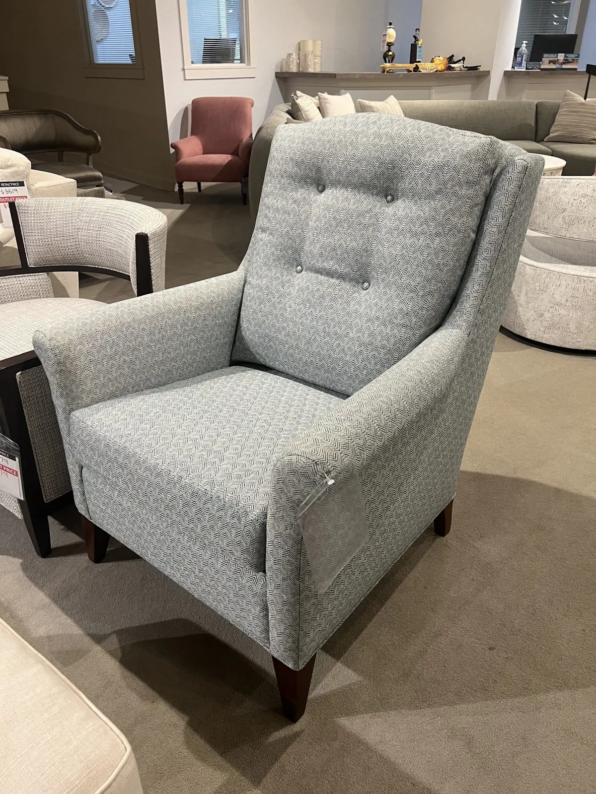 *Jessica Charles 798M LAV A Casey Living Room Chair *Jessica Charles 798M LAV A Casey Living Room Chair