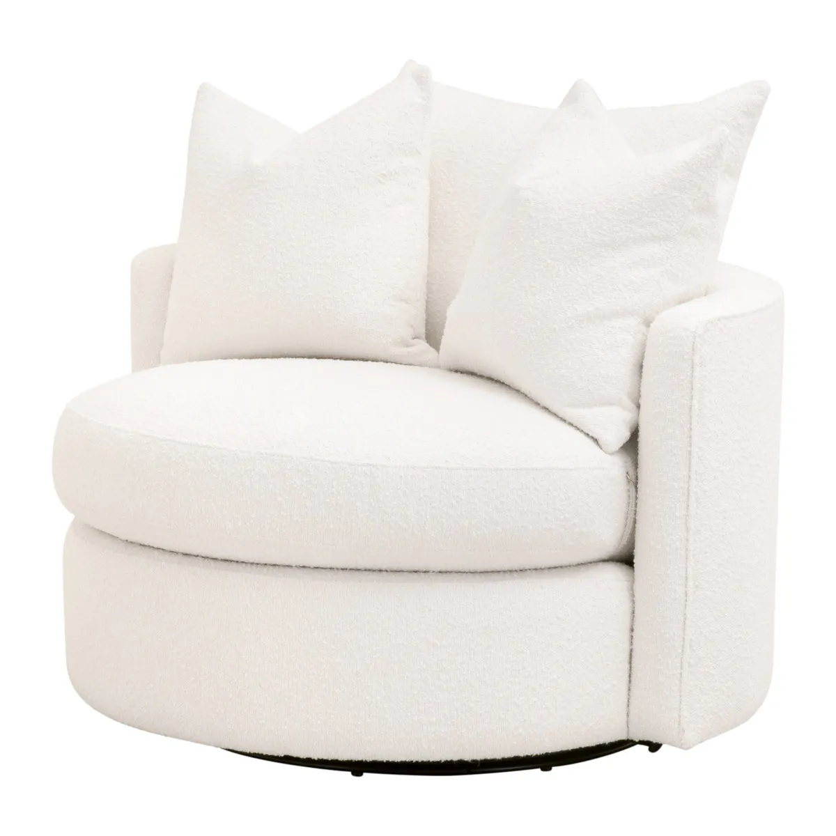 Essentials For Living 6644-P.BOU-SNO Lourne Petite Swivel Sofa Chair