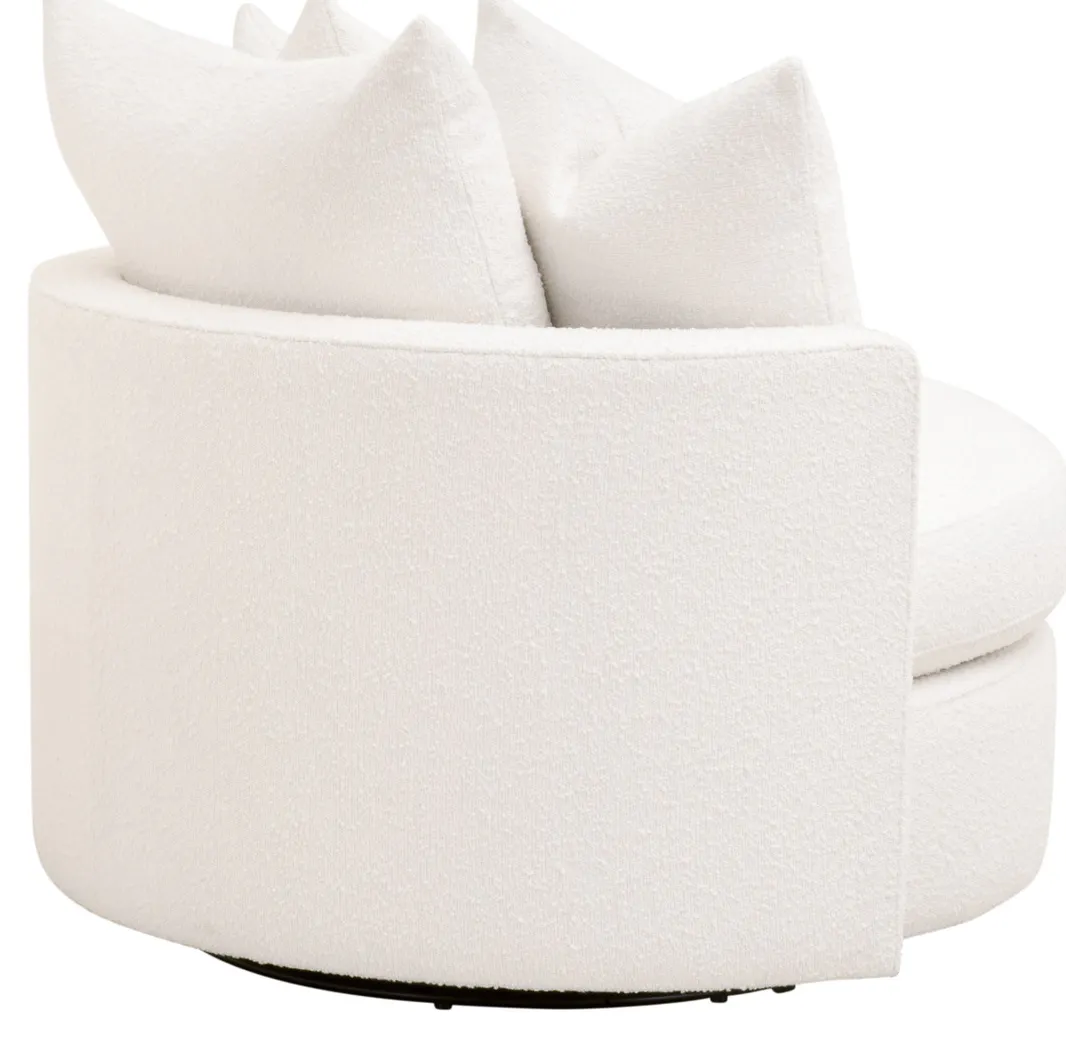 Essentials For Living 6644-P.BOU-SNO Lourne Petite Swivel Sofa Chair Essentials For Living 6644-P.BOU-SNO Lourne Petite Swivel Sofa Chair