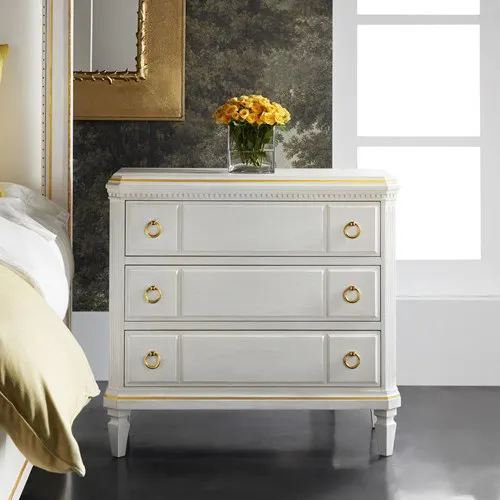 Modern History MH1149F01 Covington Three Drawer Bedside Chest Modern History MH1149F01 Covington Three Drawer Bedside Chest