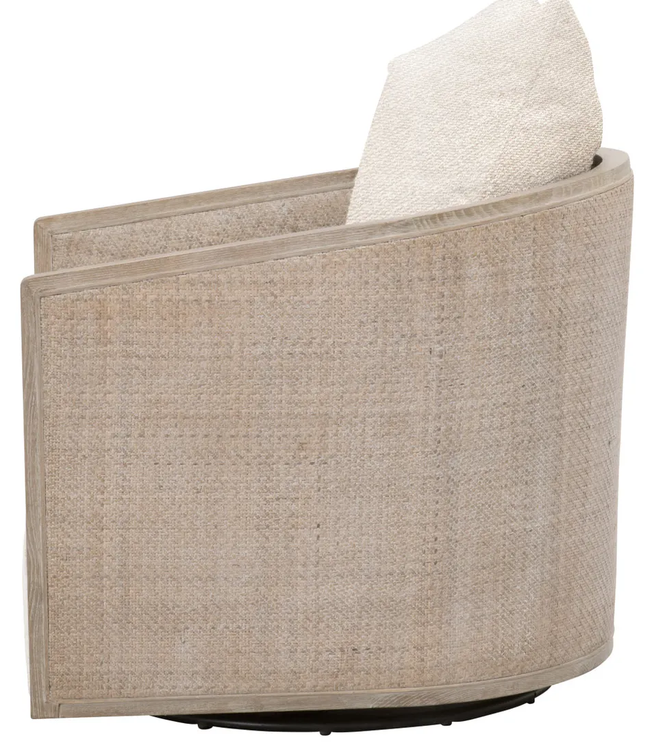 Essentials For Living 6643.LGLIN/NG McGuire Swivel Club Chair Essentials For Living 6643.LGLIN/NG McGuire Swivel Club Chair