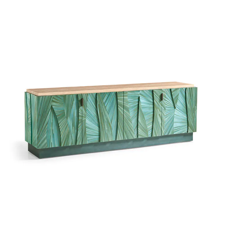Jonathan Charles 001-3-100-BLS Seaglass Entertainment Console