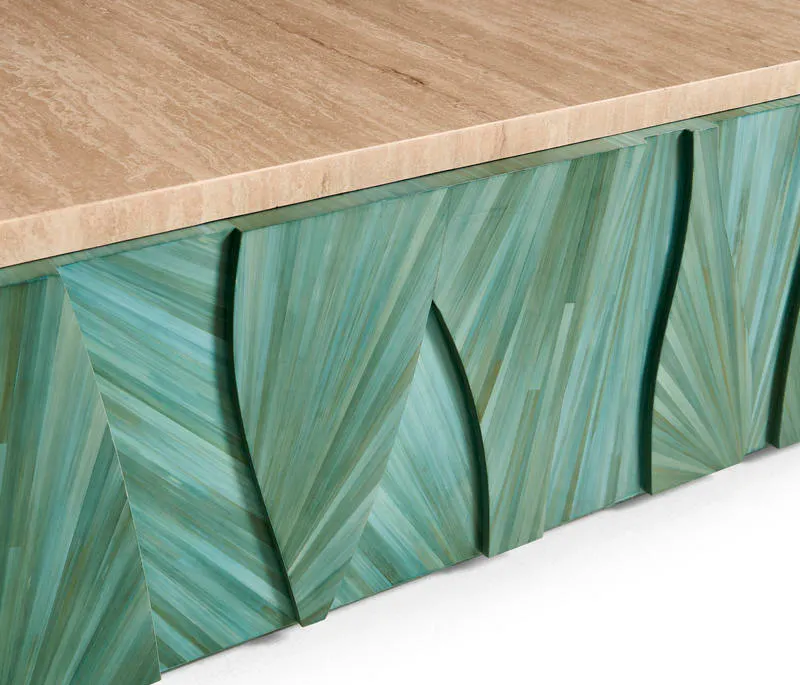 Jonathan Charles 001-3-BL0-BLS Seaglass Coffee Table Jonathan Charles 001-3-BL0-BLS Seaglass Coffee Table