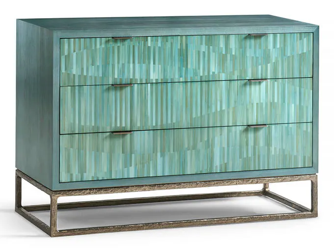 Jonathan Charles 001-3-270-BLS Seaglass Bunching Chest Jonathan Charles 001-3-270-BLS Seaglass Bunching Chest