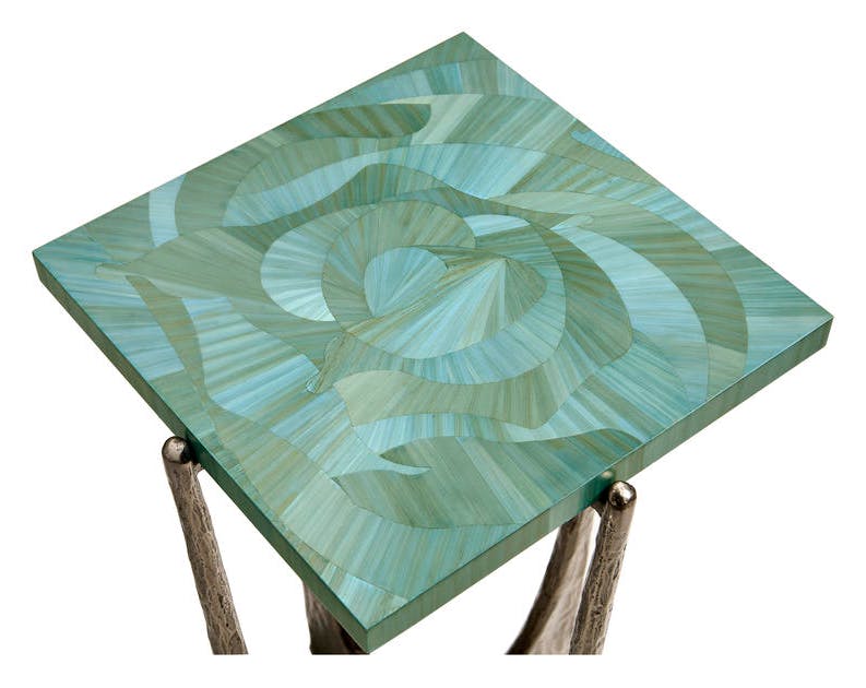 Jonathan Charles 001-3-BQ0-BLS Seaglass Martini Table Jonathan Charles 001-3-BQ0-BLS Seaglass Martini Table