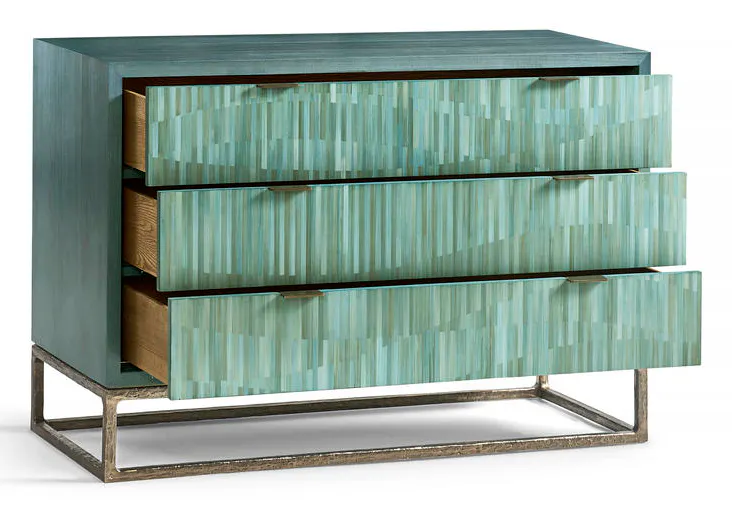 Jonathan Charles 001-3-270-BLS Seaglass Bunching Chest Jonathan Charles 001-3-270-BLS Seaglass Bunching Chest