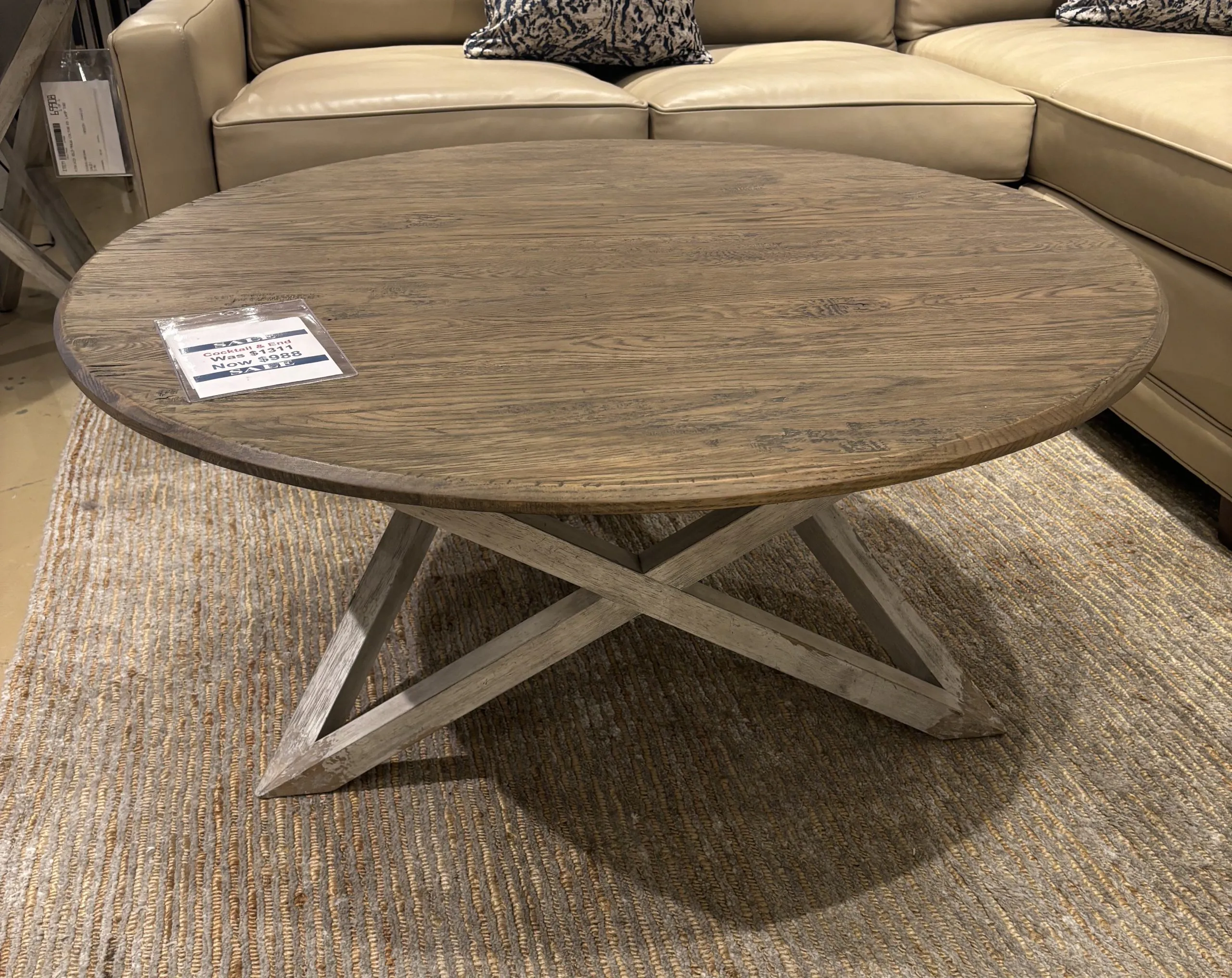 Kincaid 813-941W Colton Round Coffee and End Table