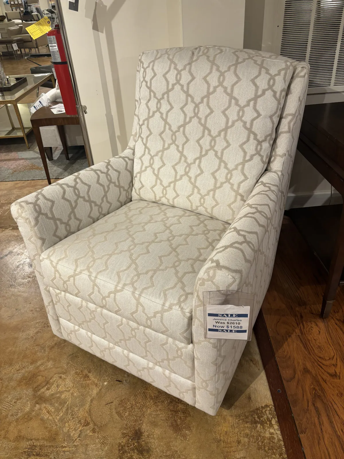 Jessica Charles 798-M-SR Casey Swivel Rocker Chair Jessica Charles 798-M-SR Casey Swivel Rocker Chair