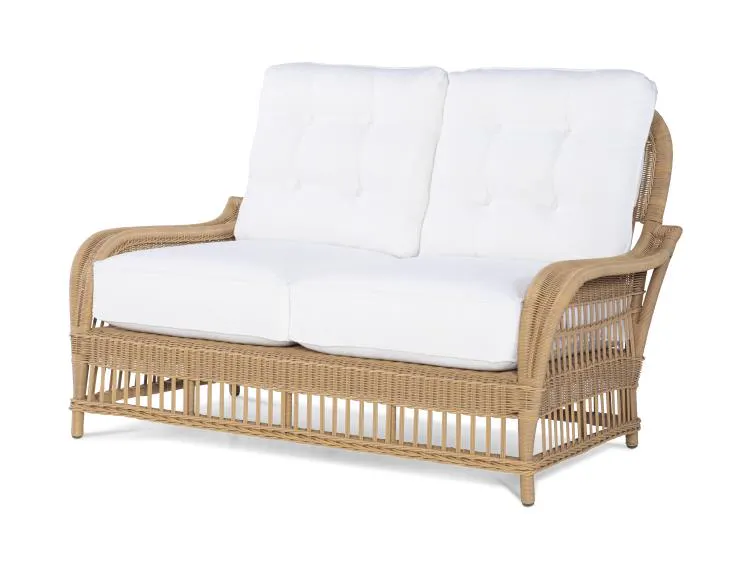 Century Furniture AE-D40-44B-NT Mainland Wicker Love Seat W/Buttons