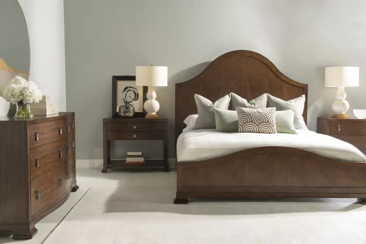 Century Furniture B1H-146 Mcalpine Wood Panel Bed King Size 6/6 Century Furniture B1H-146 Mcalpine Wood Panel Bed King Size 6/6
