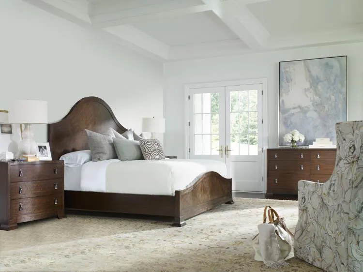 Century Furniture B19-146 Mcalpine Wood Panel Bed King Size 6/6 Century Furniture B19-146 Mcalpine Wood Panel Bed King Size 6/6