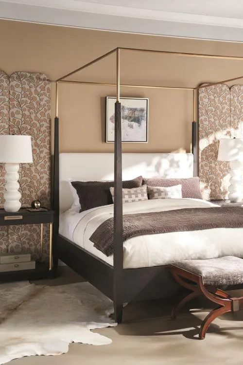 Century Furniture CA3-146 Cadence Metal Canopy Poster Bed King 6/6 Mocha Century Furniture CA3-146 Cadence Metal Canopy Poster Bed King 6/6 Mocha