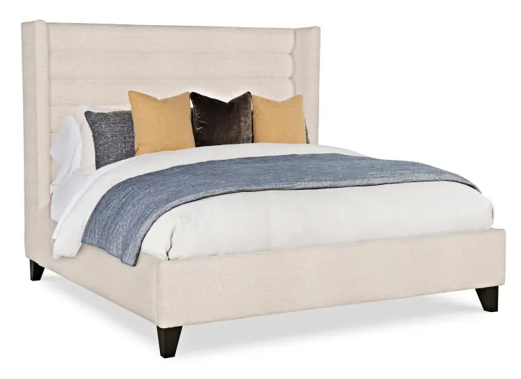 Century Furniture CR1-122K-V1 Stocked Fully Uph. Wing Bed - Med. Height - King 6/6 Century Furniture CR1-122K-V1 Stocked Fully Uph. Wing Bed - Med. Height - King 6/6
