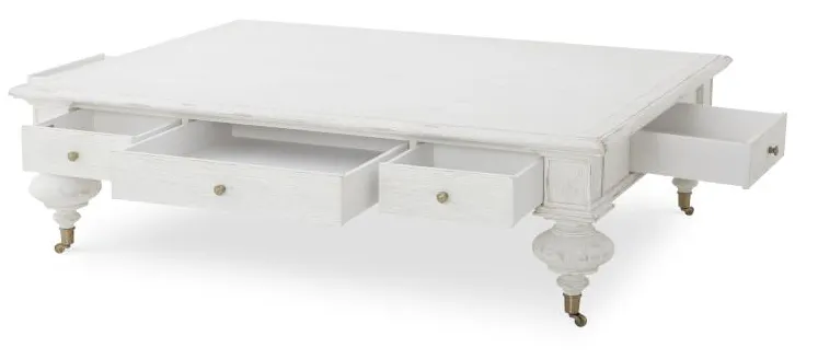 Century Furniture MN2000-W Grand Oak Cocktail Table - White Century Furniture MN2000-W Grand Oak Cocktail Table - White