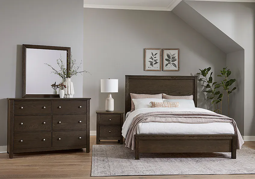 Vaughan Bassett 10-551-155-922 Fundamentals Queen Panel Bed Java Vaughan Bassett 10-551-155-922 Fundamentals Queen Panel Bed Java