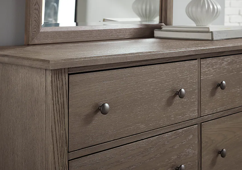 Vaughan Bassett 11-002 Fundamentals 6 Drawer Dresser Grey Vaughan Bassett 11-002 Fundamentals 6 Drawer Dresser Grey