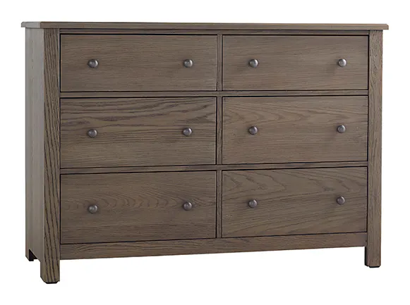 Vaughan Bassett 11-002 Fundamentals 6 Drawer Dresser Grey Vaughan Bassett 11-002 Fundamentals 6 Drawer Dresser Grey