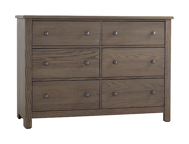 Vaughan Bassett 11-002 Fundamentals 6 Drawer Dresser Grey Vaughan Bassett 11-002 Fundamentals 6 Drawer Dresser Grey