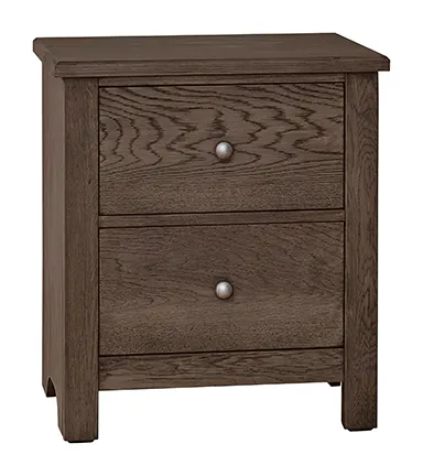Vaughan Bassett 11-226 Fundamentals 2 Drawer Nightstand Grey Vaughan Bassett 11-226 Fundamentals 2 Drawer Nightstand Grey