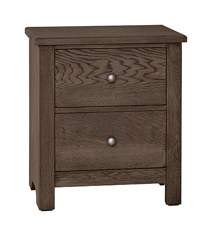 Vaughan Bassett 11-226 Fundamentals 2 Drawer Nightstand Grey Vaughan Bassett 11-226 Fundamentals 2 Drawer Nightstand Grey