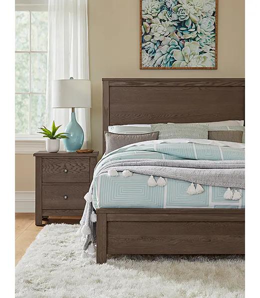 Vaughan Bassett 11-551-155-922 Fundamentals Queen Panel Bed Grey Vaughan Bassett 11-551-155-922 Fundamentals Queen Panel Bed Grey