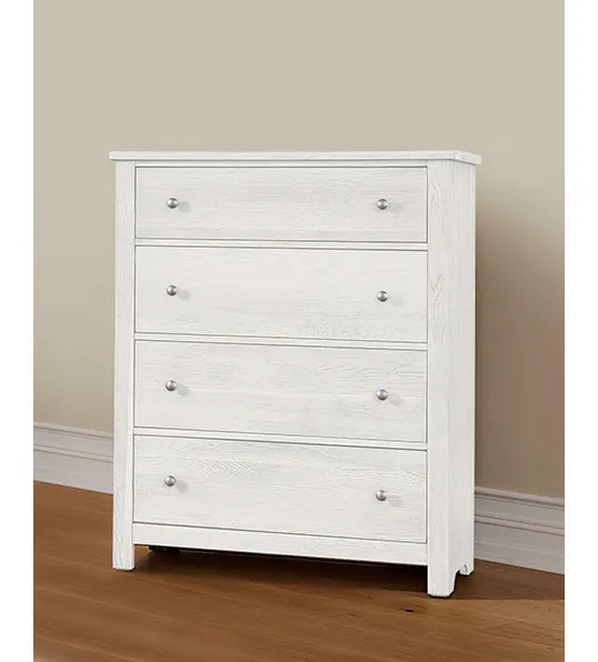 Vaughan Bassett 16-114 Fundamentals 4 Drawer Chest White Vaughan Bassett 16-114 Fundamentals 4 Drawer Chest White