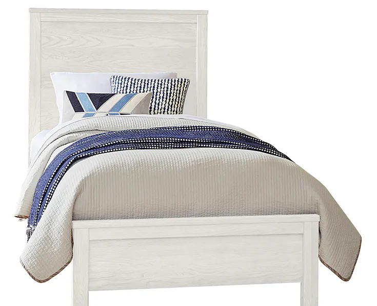 Vaughan Bassett 16-331-133-900 Fundamentals Twin Panel Bed White Vaughan Bassett 16-331-133-900 Fundamentals Twin Panel Bed White