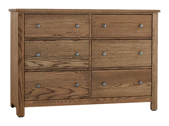 Vaughan Bassett 12-002 Fundamentals 6 Drawer Dresser Natural Vaughan Bassett 12-002 Fundamentals 6 Drawer Dresser Natural