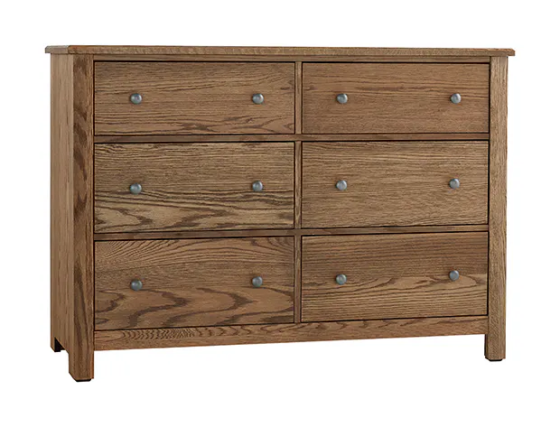 Vaughan Bassett 12-002 Fundamentals 6 Drawer Dresser Natural Vaughan Bassett 12-002 Fundamentals 6 Drawer Dresser Natural