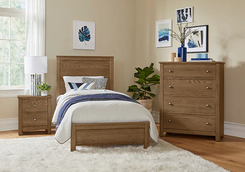Vaughan Bassett 12-226 Fundamentals 2 Drawer Nightstand Natural Vaughan Bassett 12-226 Fundamentals 2 Drawer Nightstand Natural