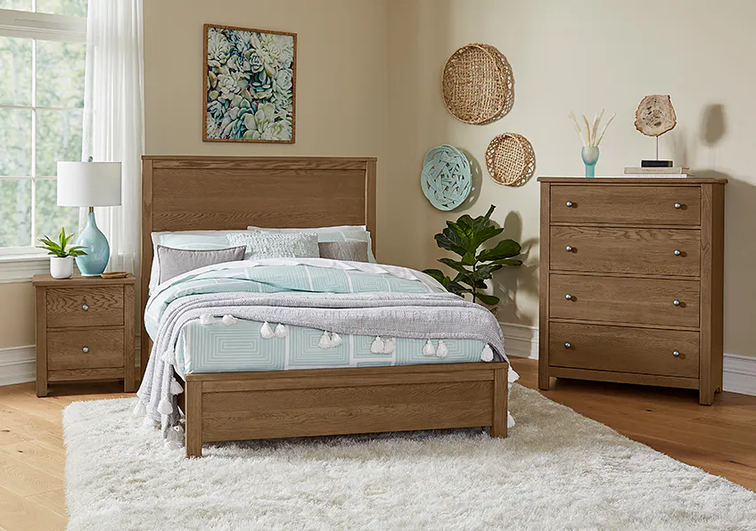 Vaughan Bassett 12-226 Fundamentals 2 Drawer Nightstand Natural Vaughan Bassett 12-226 Fundamentals 2 Drawer Nightstand Natural