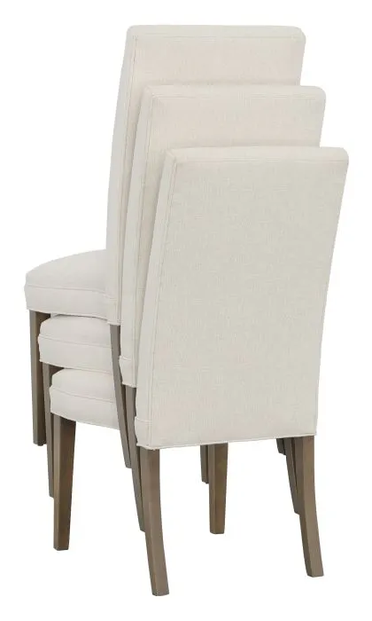 Fairfield Furniture L-1214-14 Straight Tall Back Leather Armless Stack Chair Fairfield Furniture L-1214-14 Straight Tall Back Leather Armless Stack Chair