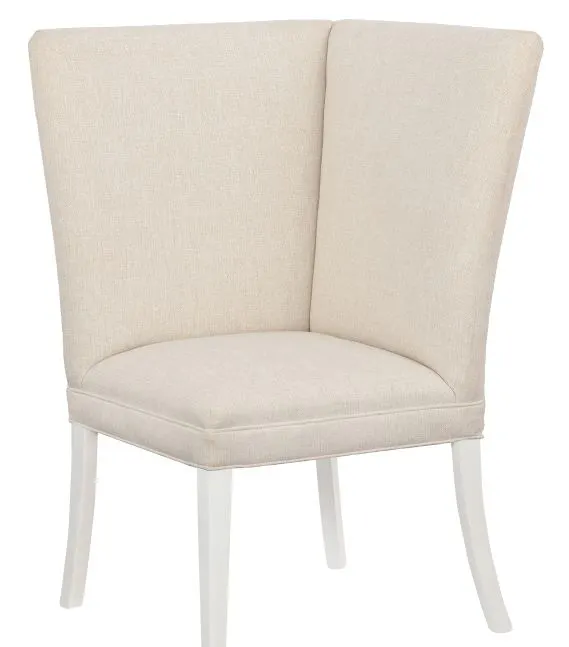 Fairfield Furniture 1270-29-L Straight Back Corner Chair Banquette, with Legs in Linen Finish Fairfield Furniture 1270-29-L Straight Back Corner Chair Banquette, with Legs in Linen Finish