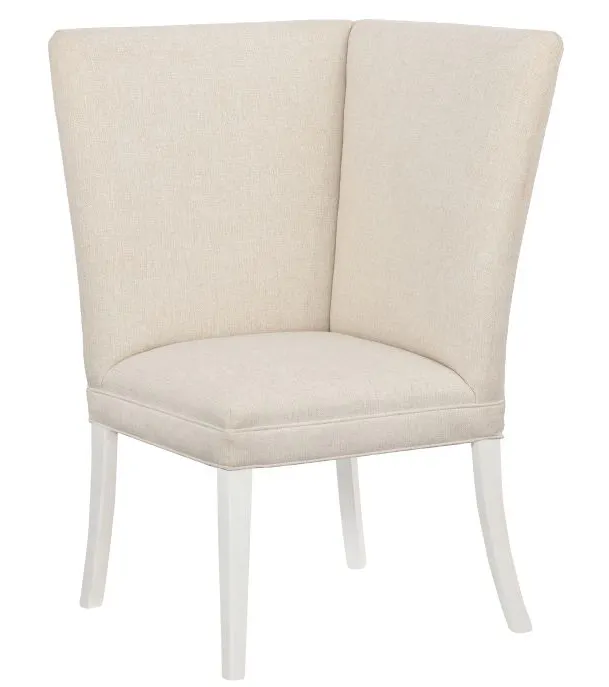 Fairfield Furniture 1270-29-L Straight Back Corner Chair Banquette, with Legs in Linen Finish Fairfield Furniture 1270-29-L Straight Back Corner Chair Banquette, with Legs in Linen Finish