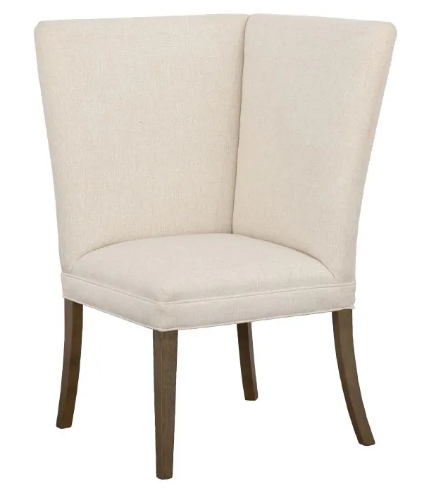 Fairfield Furniture 1270-29-M Straight Back Corner Chair Banquette, with Legs in Mica Finish Fairfield Furniture 1270-29-M Straight Back Corner Chair Banquette, with Legs in Mica Finish