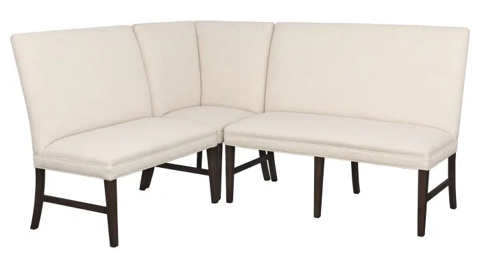 Fairfield Furniture 1270-29-T Straight Back Corner Chair Banquette, with Legs in Tobacco Finish Fairfield Furniture 1270-29-T Straight Back Corner Chair Banquette, with Legs in Tobacco Finish