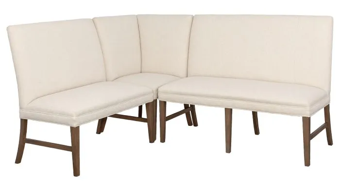 Fairfield Furniture 1270-29 Straight Back Corner Chair Banquette, with Legs, Finish Choices Fairfield Furniture 1270-29 Straight Back Corner Chair Banquette, with Legs, Finish Choices