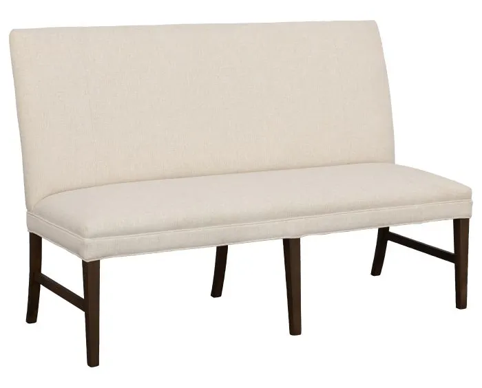 Fairfield Furniture 1270-60-T Straight Back Armless Banquette 60", with Legs in Tobacco Finish Fairfield Furniture 1270-60-T Straight Back Armless Banquette 60", with Legs in Tobacco Finish