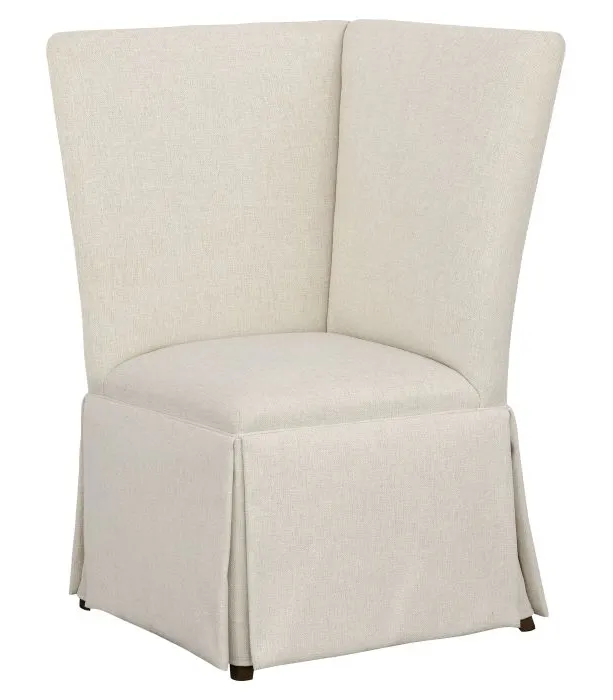 Fairfield Furniture 1271-29-T Straight Back Skirted Corner Chair Banquette, with Legs in Tobacco Finish Fairfield Furniture 1271-29-T Straight Back Skirted Corner Chair Banquette, with Legs in Tobacco Finish