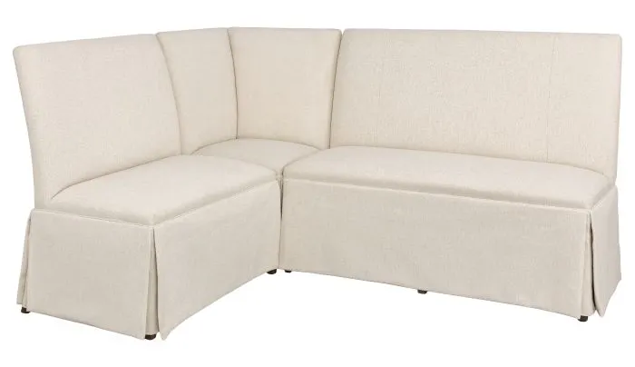 Fairfield Furniture 1271-48-T Straight Back Skirted Armless Banquette 48", with Legs in Tobacco Finish Fairfield Furniture 1271-48-T Straight Back Skirted Armless Banquette 48", with Legs in Tobacco Finish